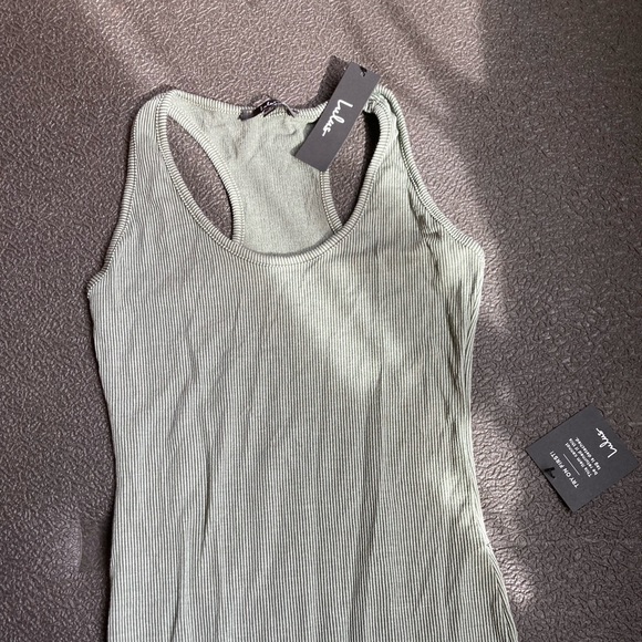 Lulus Sage Green Ribbed Maxi Dress - Picture 6 of 7